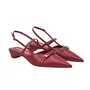 Slingback Jorge BIschoff  Vermelho Couro Salto Bloco