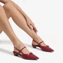 Slingback Jorge BIschoff  Vermelho Couro Salto Bloco