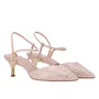 Slingback Luz da Lua Feminino Luce Bege Couro
