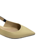 Slingback Luz da Lua Feminino Marfim Preto Couro