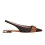 Slingback Luz da Lua feminino Mocca Amêndoa