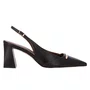 Slingback Luz da Lua Feminino Salto Bloco Cacau Couro