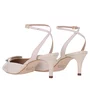 Slingback Luz da Lua Feminino Salto Médio Panna Couro