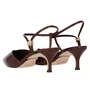 Slingback Luz da Lua Feminino Salto Médio Trufa Couro