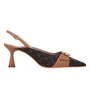Slingback Luz da Lua Salto Baixo Mocca Amendoa