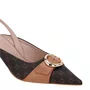 Slingback Luz da Lua Salto Baixo Mocca Amendoa