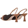 Slingback Luz da Lua Salto Baixo Mocca Amendoa