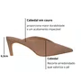 Tamanco Carrano Feminino Salto Fino Mocha Couro