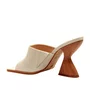 Tamanco Cecconello Feminino Off White Salto Allto Couro