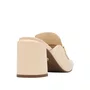 Tamanco Jorge Bischoff Salto Bloco Off White Couro Croco