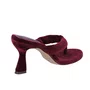Tamanco Luiza Barcelos Feminina Salto Alto Veludo Vinho