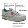 Tênis New Balance 550 Infantil Branco Rosa Couro