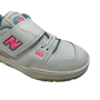 Tênis New Balance 550 Infantil Branco Rosa Couro