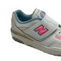 Tênis New Balance 550 Infantil Branco Rosa Couro