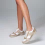 Tênis Luz da Lua Feminino  Bianco Ouro Couro