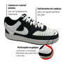 Tênis Nike Feminino Court Vision Low Preto Branco