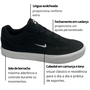 Tênis Nike Masculino SB Malor Preto Branco Camurça