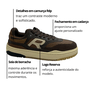 Tênis Reserva Masculino R-Broox Coffe Bean Tan Cafe Pequi Castor Ocre