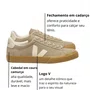 Tênis Veja Campo Feminino Suede Taupe Pierre Natural Couro