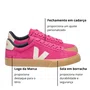Tênis Veja Feminino Campo Bold Suede Pink Pierre Natural
